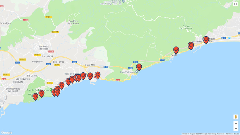 Playas de Sitges - Todas las playas en TurismoSitges.com